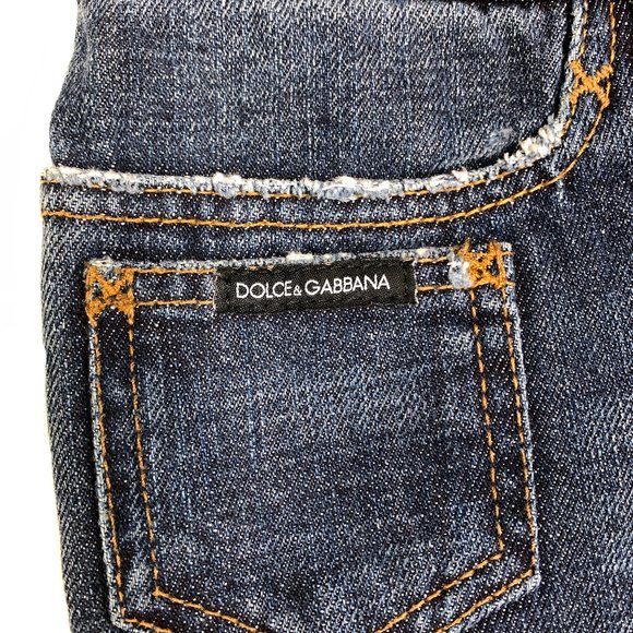 Dolce & Gabbana Vintage Jean Leopard Patch Logo Size 38 - Picture 6 of 8